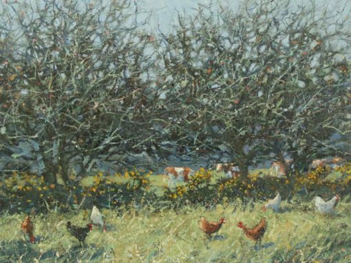 Winter Trees and Chickens