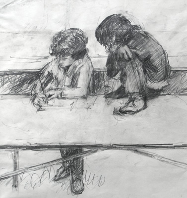 Two Boys Drawing
