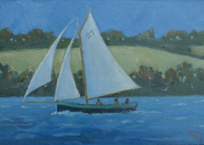 Sailing on the Fal Framed