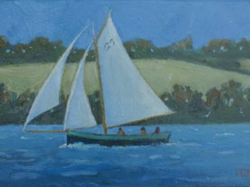 Sailing on the Fal Framed